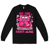 Black breast cancer no one fights alone truck football Long Sleeve Tee - JahusDesignShop
