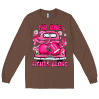 Chestnut breast cancer no one fights alone truck football Long Sleeve Tee - JahusDesignShop