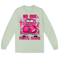 Matcha breast cancer no one fights alone truck football Long Sleeve Tee - JahusDesignShop