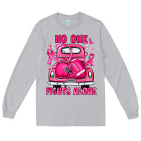 Breast Cancer No One Fights Alone Truck Football Long Sleeve Tee | Teevron
