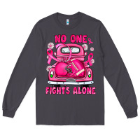 Smoke breast cancer no one fights alone truck football Long Sleeve Tee - JahusDesignShop