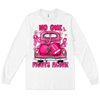 White breast cancer no one fights alone truck football Long Sleeve Tee - JahusDesignShop