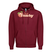Burgundy just peachy Zipper Hoodie - JahusDesignShop