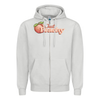Dove Grey just peachy Zipper Hoodie - JahusDesignShop