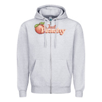 Heather Grey just peachy Zipper Hoodie - JahusDesignShop