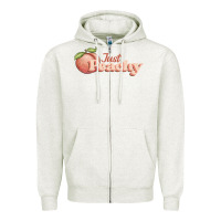 Oatmeal Heather just peachy Zipper Hoodie - JahusDesignShop