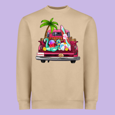 Summer Truck Farm Truck Heavyweight Sweatshirt Designed By Zillion Design Studio