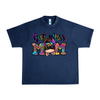 Navy hot mess mom messy bun Urban Heavy Tee - Zillion Design Studio