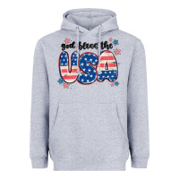 Heather Grey god bless america Heavyweight Hoodie - MaliasSmallBusiness