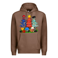Chestnut Christmas With Ice Hockey Trees Premium Hoodie - BundleAndBundleShop
