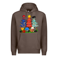Coffee Christmas With Ice Hockey Trees Premium Hoodie - BundleAndBundleShop
