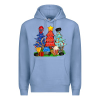 Colony Blue Christmas With Ice Hockey Trees Premium Hoodie - BundleAndBundleShop