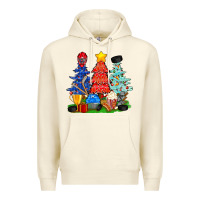 Sandshell Christmas With Ice Hockey Trees Premium Hoodie - BundleAndBundleShop