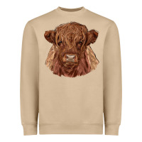 Mushroom highland cow Heavyweight Sweatshirt - RanaPortraitStore