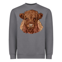 Storm highland cow Heavyweight Sweatshirt - RanaPortraitStore
