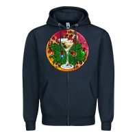 Christmas Martini Zipper Hoodie | Teevron