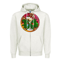 Oatmeal Heather Christmas martini Zipper Hoodie - AdoDesignShop