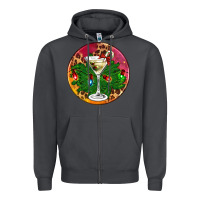 Smoke Christmas martini Zipper Hoodie - AdoDesignShop