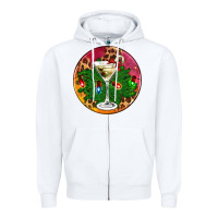 White Christmas martini Zipper Hoodie - AdoDesignShop