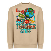 Mushroom busy doing cool teacher stuff Heavyweight Sweatshirt - texasbilliewilder