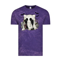 Cloud Purple Ghost Cat Vintage Tee - texasbilliewilder