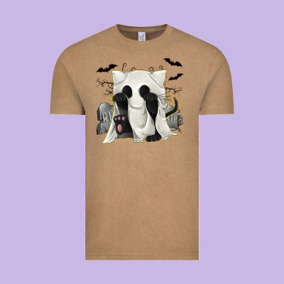 Ghost Cat Vintage Tee Designed By Texasbilliewilder