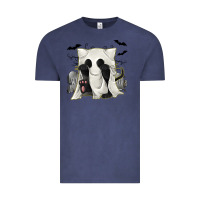 Vintage Denim Ghost Cat Vintage Tee - texasbilliewilder