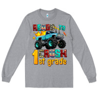 Heather Grey ready to school crush 1st grade Long Sleeve Tee - AdoDesignShop