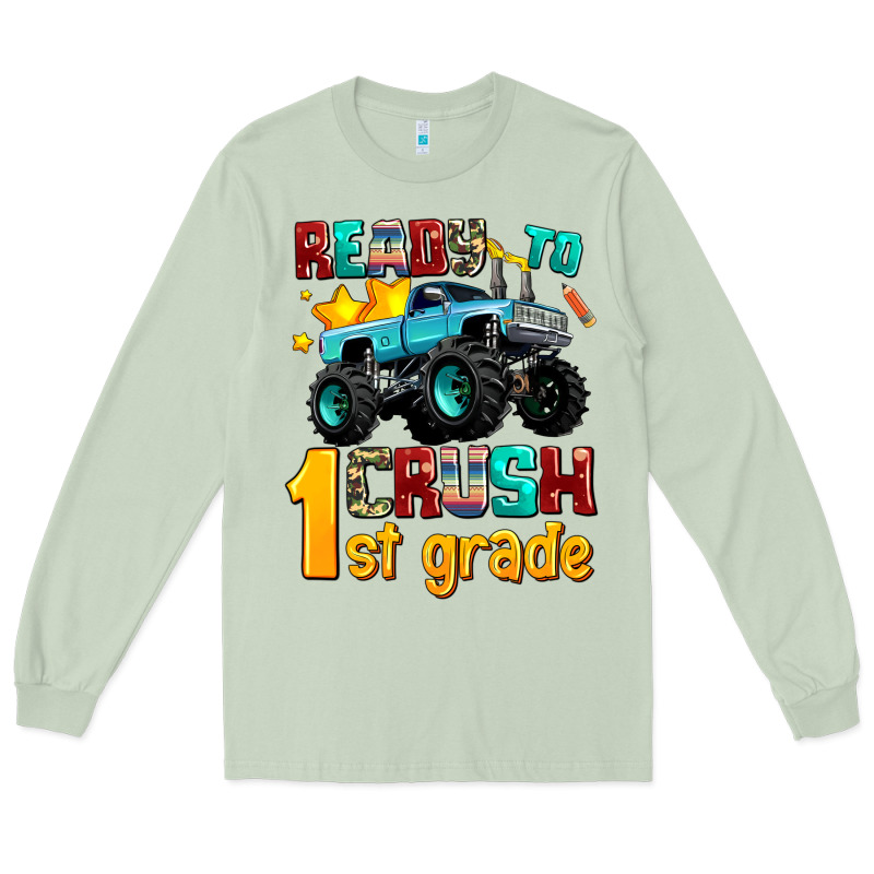Ready To School Crush 1st Grade Long Sleeve Tee by AdoDesignShop | Teevron