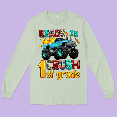 Ready To School Crush 1st Grade Long Sleeve Tee Designed By Adodesignshop