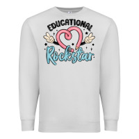 Dove Grey educational rockstar Premium Sweatshirt - MaliasSmallBusiness