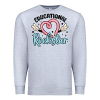 Heather Grey educational rockstar Premium Sweatshirt - MaliasSmallBusiness
