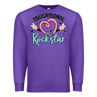 Purple educational rockstar Premium Sweatshirt - MaliasSmallBusiness