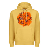 Antique Gold Thanksgiving Turkey With Tartan Patch Premium Hoodie - BundleAndBundleShop
