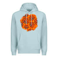 Blue Mist Thanksgiving Turkey With Tartan Patch Premium Hoodie - BundleAndBundleShop