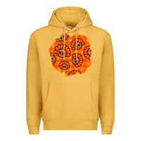 Mustard Thanksgiving Turkey With Tartan Patch Premium Hoodie - BundleAndBundleShop