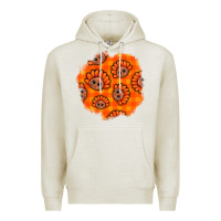 Oatmeal Heather Thanksgiving Turkey With Tartan Patch Premium Hoodie - BundleAndBundleShop