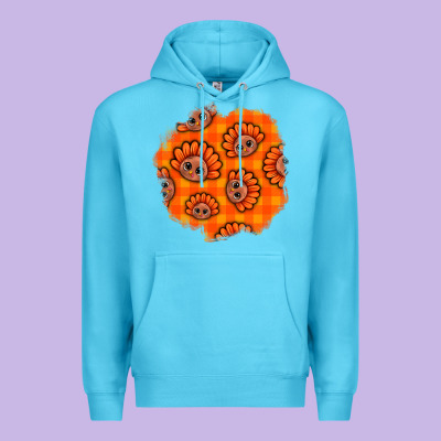 Thanksgiving Turkey With Tartan Patch Premium Hoodie Designed By Bundleandbundleshop