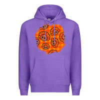 Purple Thanksgiving Turkey With Tartan Patch Premium Hoodie - BundleAndBundleShop