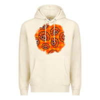 Sandshell Thanksgiving Turkey With Tartan Patch Premium Hoodie - BundleAndBundleShop