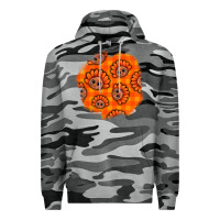 Slate Camo Thanksgiving Turkey With Tartan Patch Premium Hoodie - BundleAndBundleShop