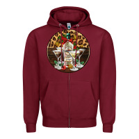 Burgundy christmas martini cocktail party Zipper Hoodie - AdoDesignShop