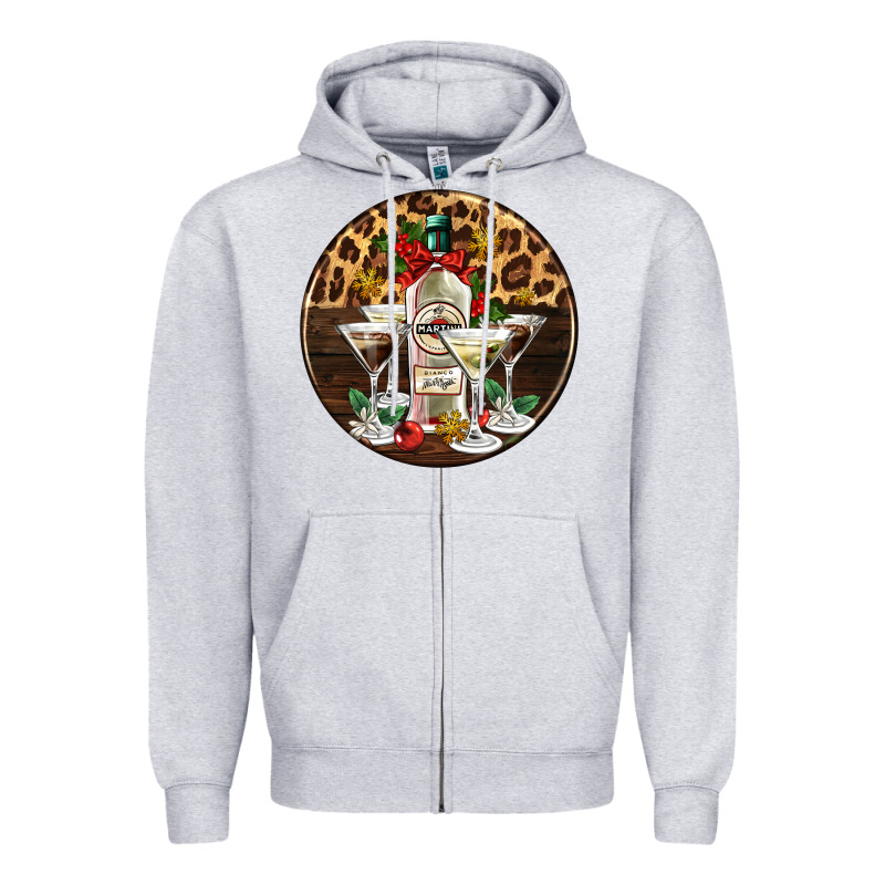 Christmas Martini Cocktail Party Zipper Hoodie by AdoDesignShop | Teevron