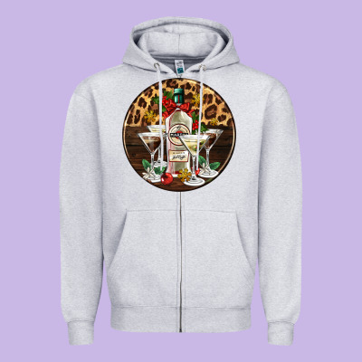 Christmas Martini Cocktail Party Zipper Hoodie Designed By Adodesignshop