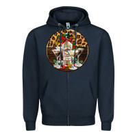 Navy christmas martini cocktail party Zipper Hoodie - AdoDesignShop