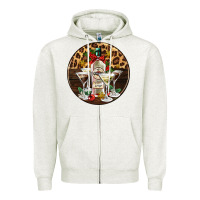 Oatmeal Heather christmas martini cocktail party Zipper Hoodie - AdoDesignShop