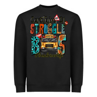 Black captain of struggle bus busdriver life Heavyweight Sweatshirt - texasbilliewilder