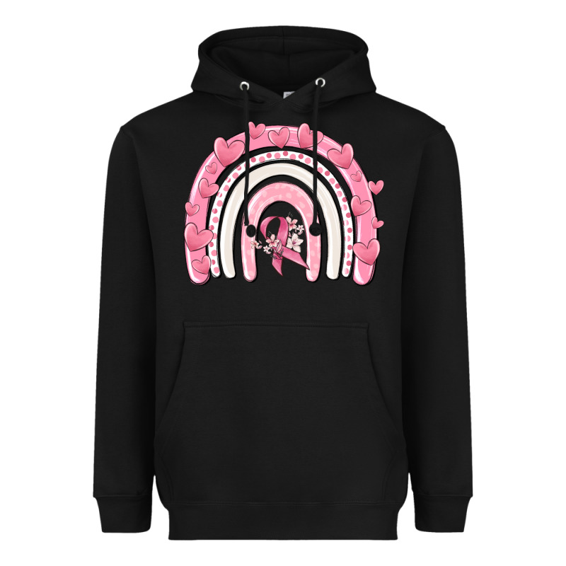 Breast Cancer  Rainbow Heavyweight Hoodie by MaliasSmallBusiness | Teevron