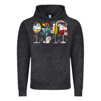 Vintage Black pride lgbtq wine cups and glasses Vintage Hoodie - texasbilliewilder