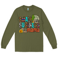 Army Green small business mama Long Sleeve Tee - AdoDesignShop